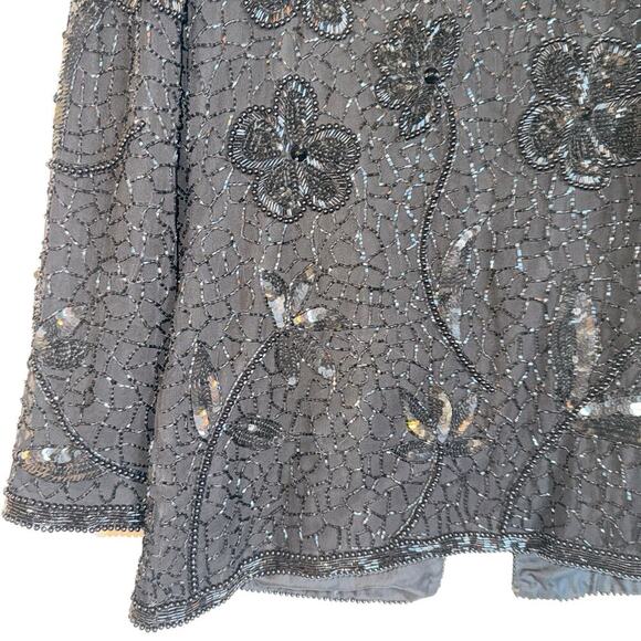 Vintage‎ Niteline Della Roufogali Silk Beaded Evening Jacket Glam Party Formal - Picture 16 of 16